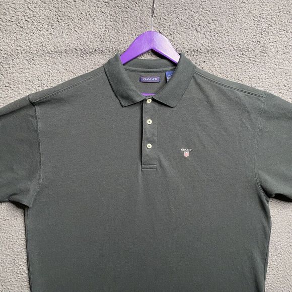 Men’s GANT Vintage Forest Green Polo Size XL Embroidered Logo - Picture 2 of 16